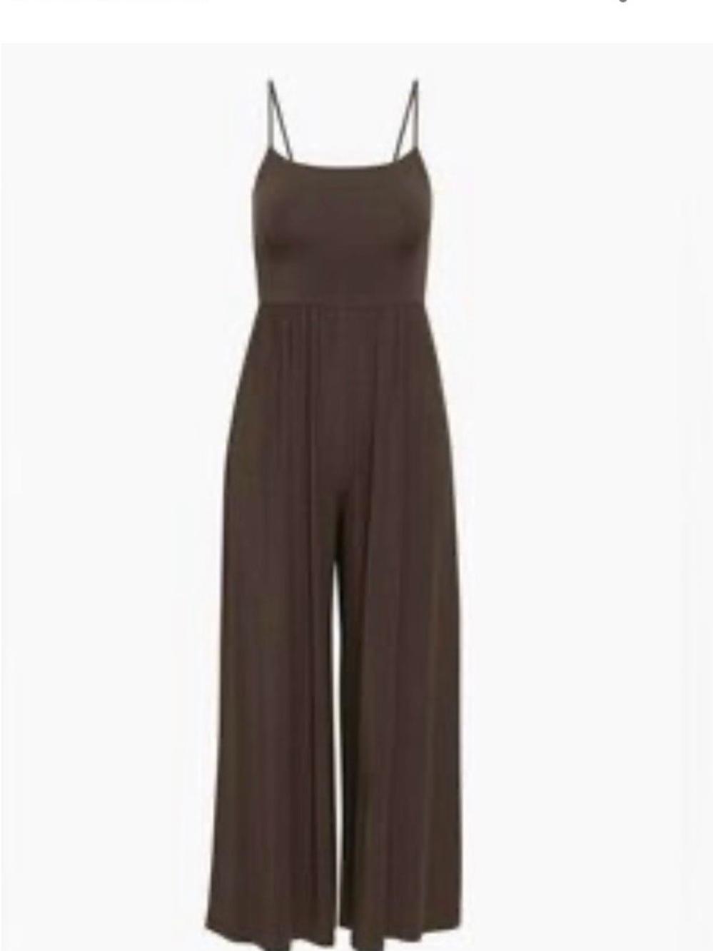 Wilfred Market Wide-Leg Spaghetti Strap Jumpsuit in brown